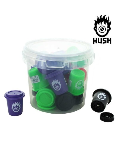 Lot de 18 Boites en plastique Kush avec mini Grinder
