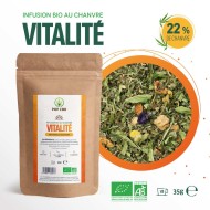 Tisane CBD bio Focus & Vitalité | POP CBD