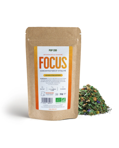 Tisane CBD bio Focus & Vitalité | POP CBD