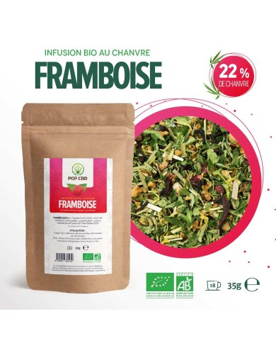 Tisane CBD bio framboise | POP CBD