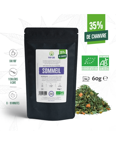 Tisane CBD bio sommeil - vrac | POP CBD