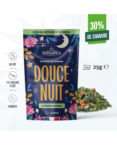 Tisane CBD bio douce nuit | SENSAVEA