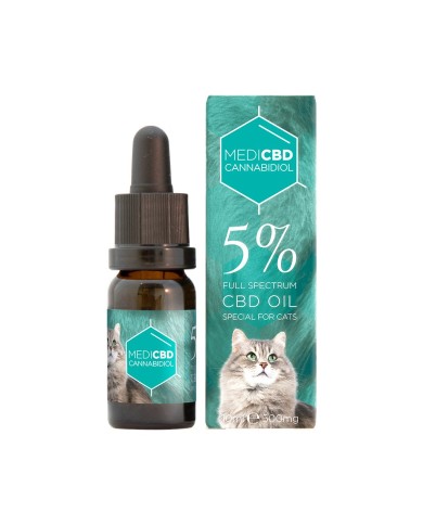 Huile CBD 5% full spectrum chat | MEDICBD