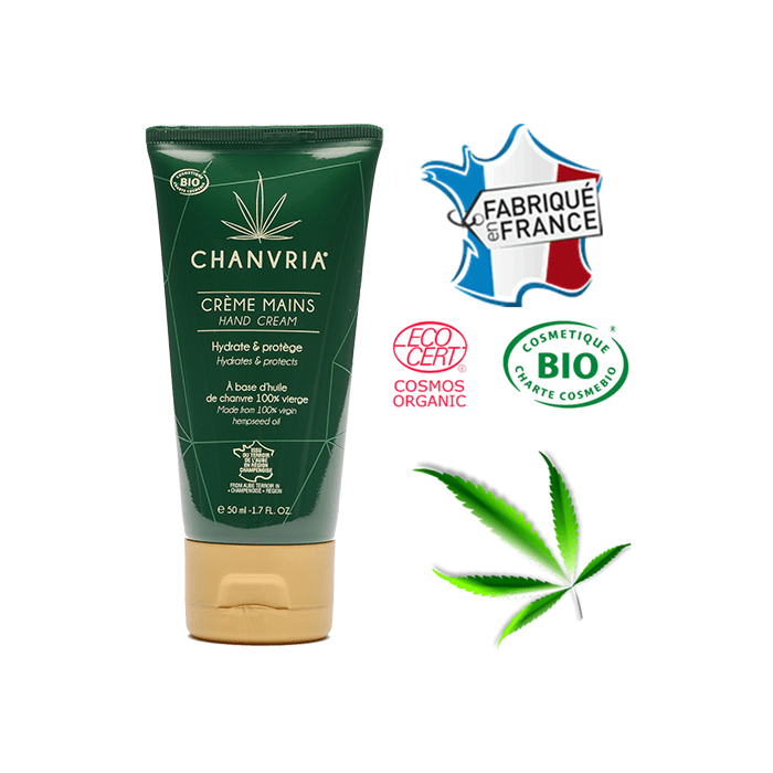 Crème mains huile de chanvre bio | CHANVRIA