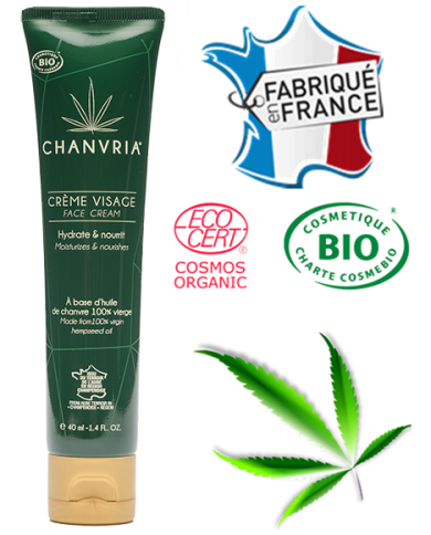 Crème visage huile de chanvre bio | CHANVRIA