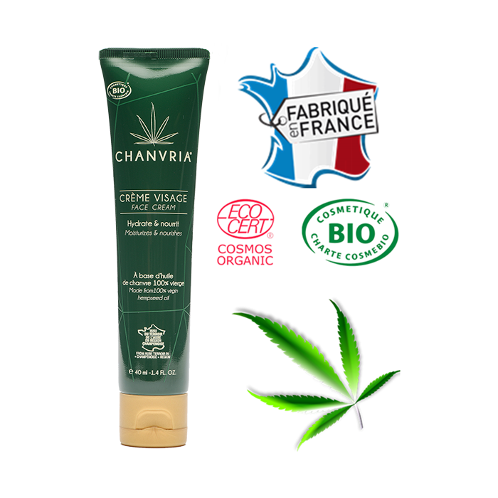 Crème visage huile de chanvre bio | CHANVRIA