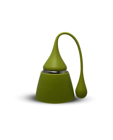 Infuseur à thé en silicone et acier inoxydable (Vert)