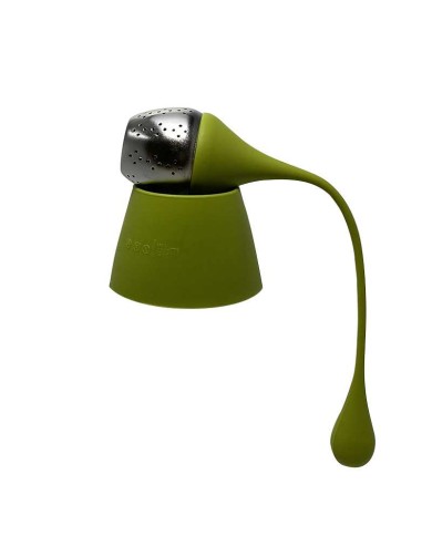 Infuseur à thé en silicone et acier inoxydable (Vert)
