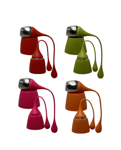 Infuseur à thé en silicone et acier inoxydable (Vert)