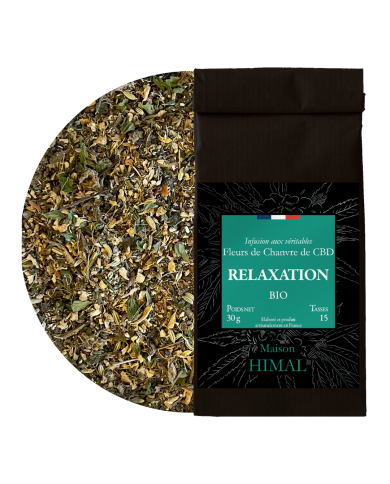 Tisane CBD bio relaxation - en vrac | MAISON HIMAL