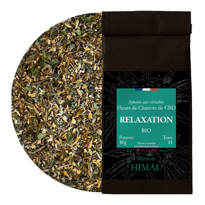 Tisane CBD bio relaxation - en vrac | MAISON HIMAL