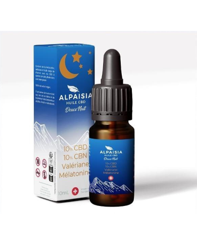 Huile CBD 10% full spectrum douce nuit | ALPAISIA