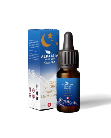 Huile CBD 10% full spectrum douce nuit | ALPAISIA