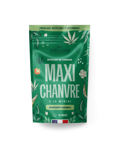 Tisane CBD bio maxi chanvre à la menthe SENSAVEA