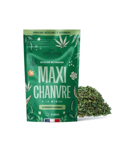 Tisane CBD bio maxi chanvre à la menthe SENSAVEA