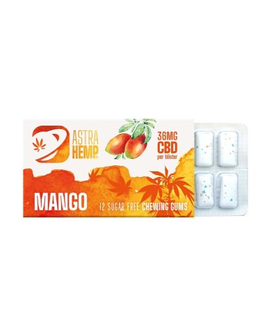 Boîte de 24 Chewing-gum CBD mangue | ASTRA HEMP