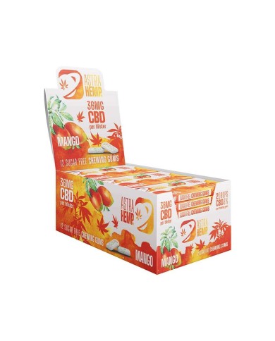 Boîte de 24 Chewing-gum CBD mangue | ASTRA HEMP