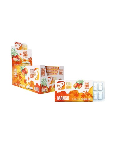 Boîte de 24 Chewing-gum CBD mangue | ASTRA HEMP