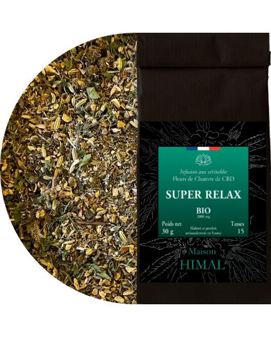 Tisane CBD bio super relax - en vrac | MAISON HIMAL