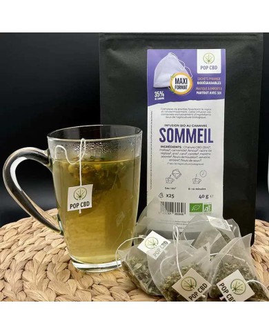 Tisane CBD bio sommeil - sachets | POP CBD