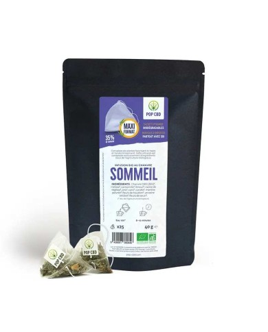 Tisane CBD bio sommeil - sachets | POP CBD