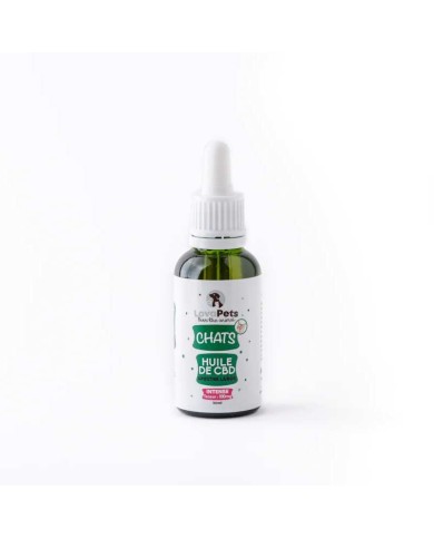 Huile CBD bio 100mg broad spectrum chat | LOVAPETS