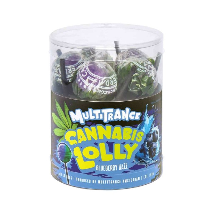 Sucette cannabis myrtille - 10 pcs | MULTITRANCE