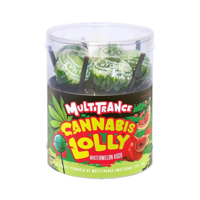 Sucette cannabis pastèque - 10 pcs | MULTITRANCE