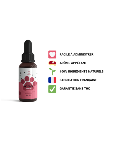 Huile CBD animaux 3% boeuf | NOVALOA