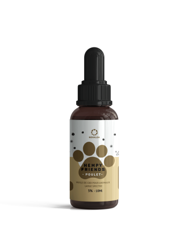 Huile CBD animaux 5% poulet | NOVALOA