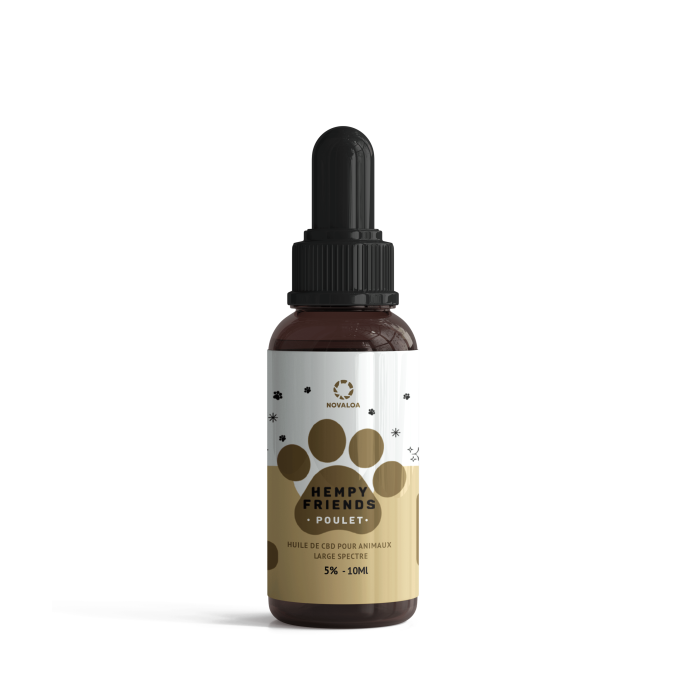 Huile CBD animaux 5% poulet | NOVALOA