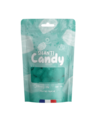 Bonbon CBD menthe fraîche | NOVALOA