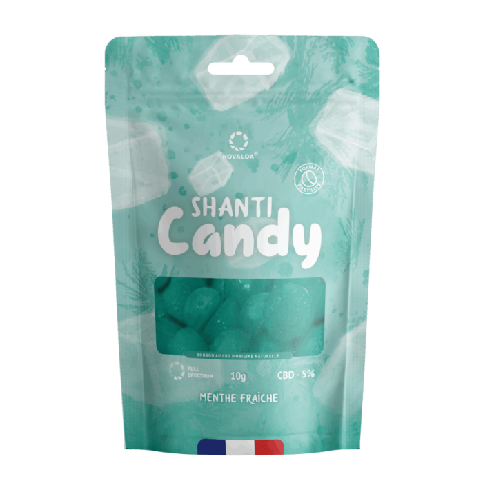 Bonbon CBD menthe fraîche | NOVALOA