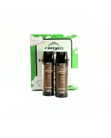 Cartouche e-liquide CBD 10% OG Kush - 2 pcs | GREENEO sans nicotine