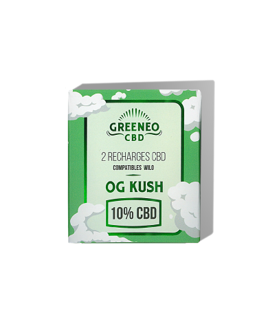 Cartouche e-liquide CBD 10% OG Kush - 2 pcs | GREENEO sans nicotine