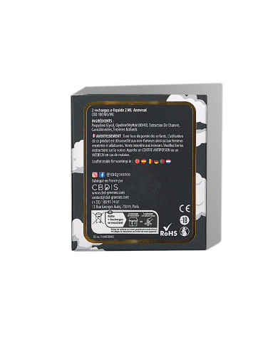 Cartouche e-liquide CBD 10% Anmesai - 2 pcs | GREENEO sans nicotine