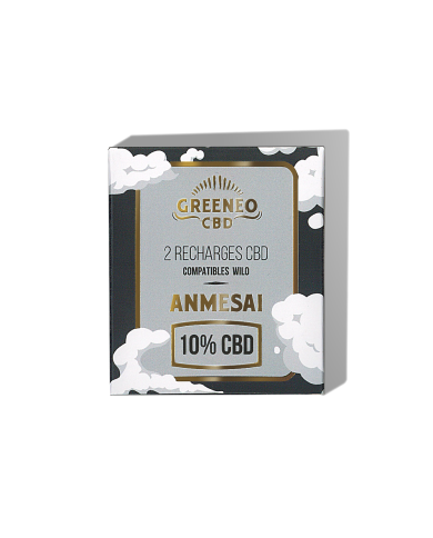 Cartouche e-liquide CBD 10% Anmesai - 2 pcs | GREENEO sans nicotine