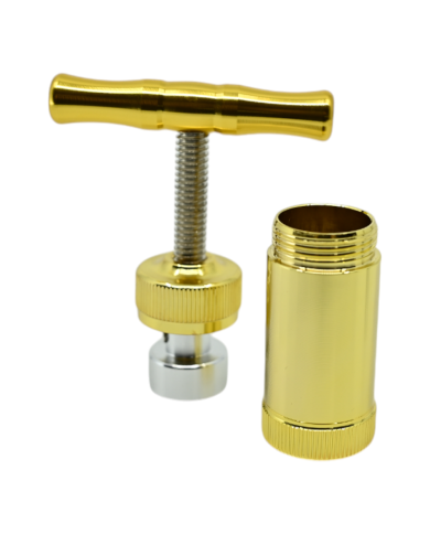 Presse à pollen dorée en zinc 8,6 cm