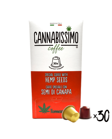 Café aux Graines de Chanvre Cannabissimo - 30 capsules
