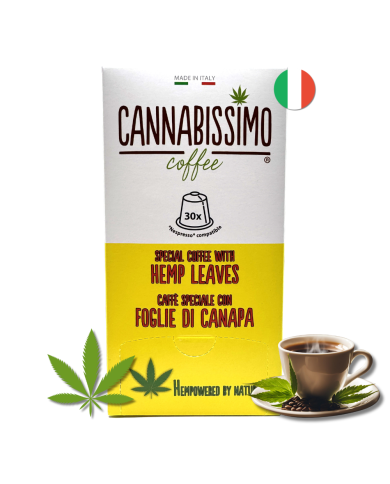 Café aux Feuilles de Chanvre Cannabissimo - 30 capsules
