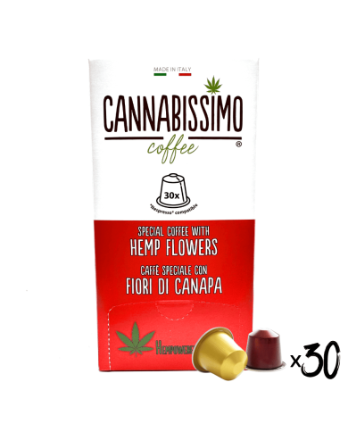 Café Cannabissimo aux Fleurs de Chanvre - 30 Capsules