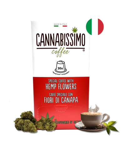 Café Cannabissimo aux Fleurs de Chanvre - 30 Capsules