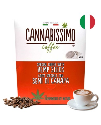 Dosettes Café aux Graines de Chanvre Cannabissimo - 25 dosettes