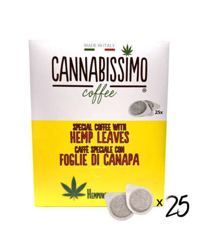 Dosettes Café aux Feuilles de Chanvre Cannabissimo - 25 dosettes
