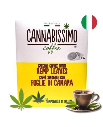 Dosettes Café aux Feuilles de Chanvre Cannabissimo - 25 dosettes