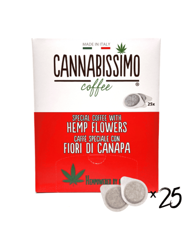 Dosettes Café aux Fleurs de Chanvre Cannabissimo - 25 dosettes