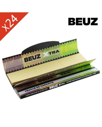 Feuilles Slim Long Beuz 125mm Brown - Boîte de 24 carnets
