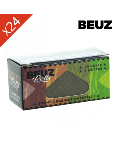 Boite de 24 Rouleaux de feuille Slim BROWN Non Blanchi BEUZ