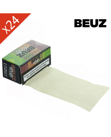 Boite de 24 Rouleaux de feuille Slim BROWN Non Blanchi BEUZ