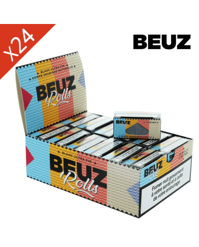 Boite de 24 Rouleaux de feuille Slim BLANC Ultra Fin BEUZ